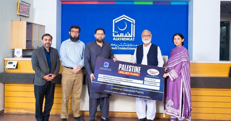 Diamond Paints' Rs. 5 Million Aid for Palestine Relief